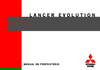 2013 Mitsubishi Lancer Manual DO Proprietario Portuguese Manual and Wiring Diagram