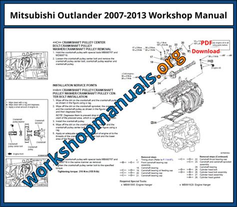 2013 Mitsubishi Outlander Workshop Repair Service Manual 590mb Mut Iii