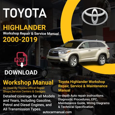 2013 Toyota Highlander Maintenance Manual