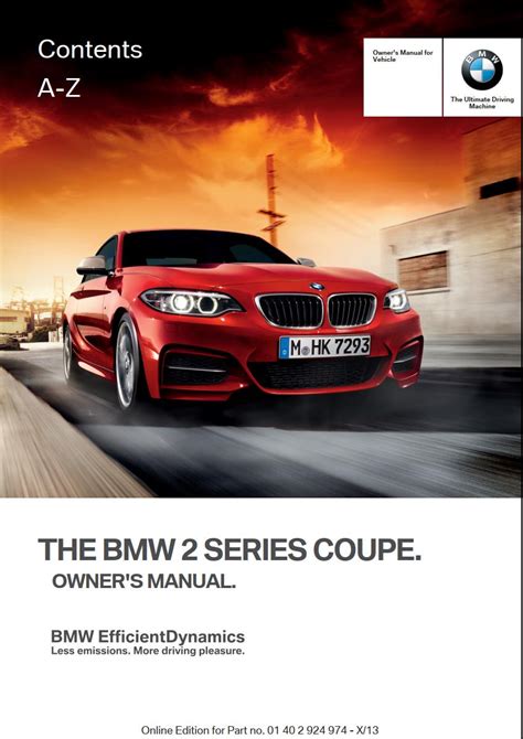 2014 BMW 228i Coupe Manual and Wiring Diagram