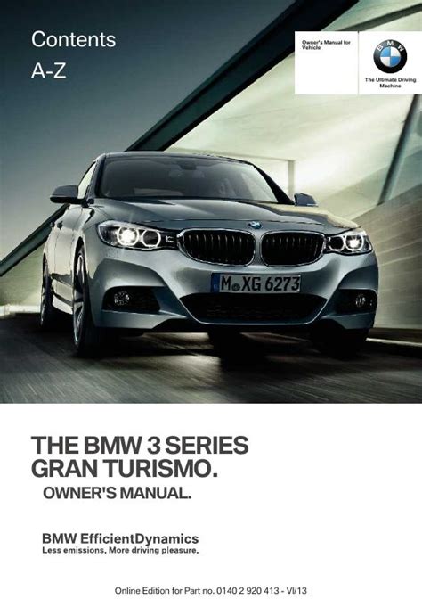 2014 BMW 335i xDrive Gran Turismo Manual and Wiring Diagram