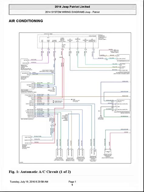 2014 Jeep Patriot Electrical Wiring Schematic