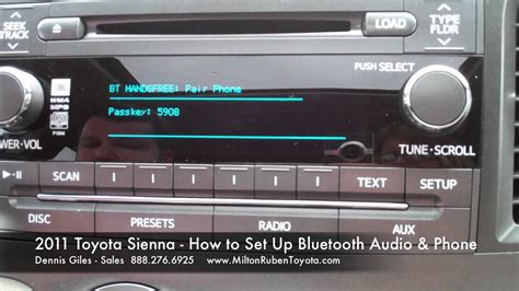 2014 Toyota Sienna Using The Hands Free Phone System For Cellular Phone Manual and Wiring Diagram