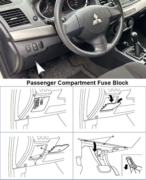 2014 lancer fuse box cover 