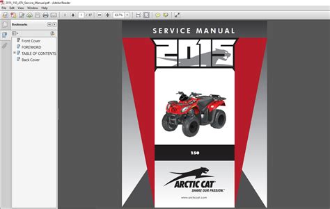 2015 Arctic Cat 150 Atv Complete Service Manual