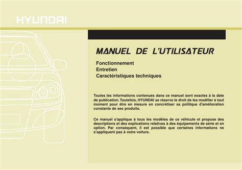 2015 Hyundai I30 Manuel DU Proprietaire French Manual and Wiring Diagram