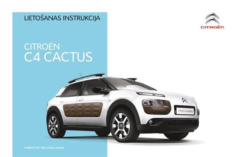 2016 Citron C4 Cactus Ipasnieka Rokasgramata Latvian Manual and Wiring Diagram