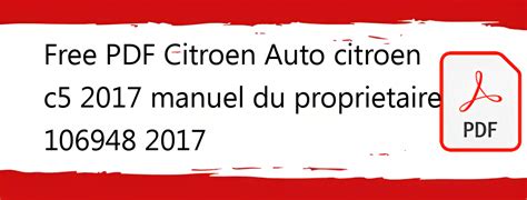 2016 Citron C5 Manuel DU Proprietaire French Manual and Wiring Diagram