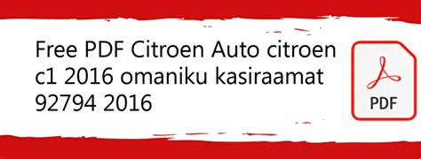 2016 Citron C5 Omaniku Kasiraamat Estonian Manual and Wiring Diagram
