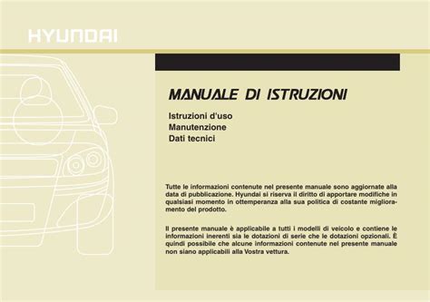 2016 Hyundai Ix20 Manuale Del Proprietario Italian Manual and Wiring Diagram