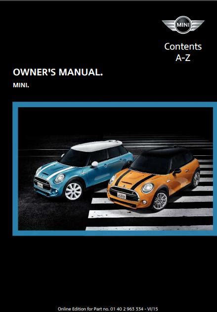 2016 MINI Hardtop 2 Door With Connected Manual and Wiring Diagram