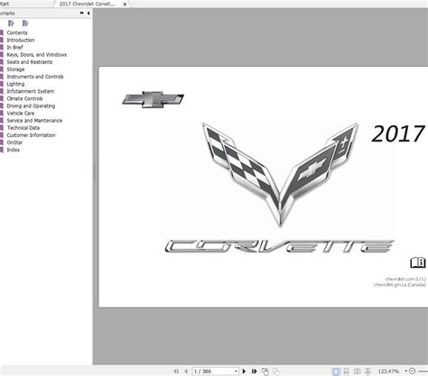 2017 Chevrolet Corvette Manual and Wiring Diagram