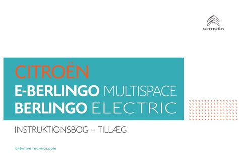 2017 Citron Berlingo Instruktionsbog Danish Manual and Wiring Diagram