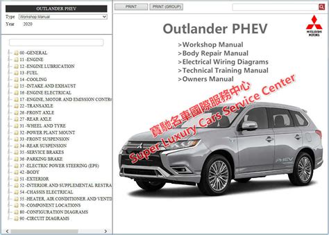 2017 Mitsubishi Outlander Phev Manual and Wiring Diagram