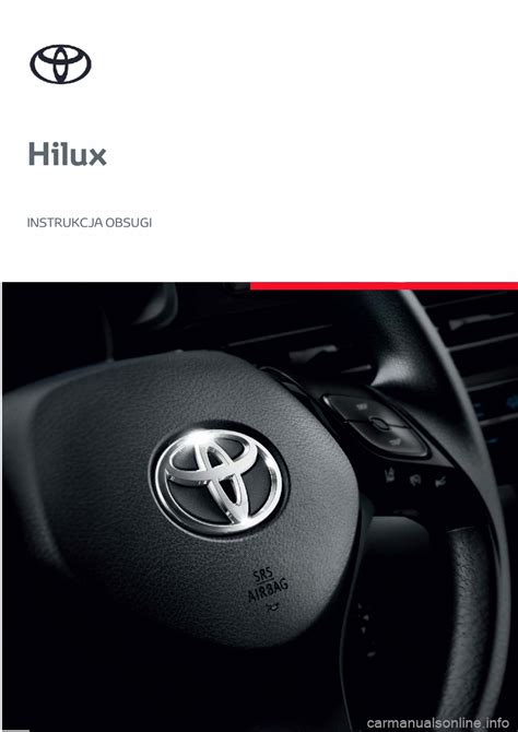 2017 Toyota Hilux Instrukcja Obslugi Polish Manual and Wiring Diagram