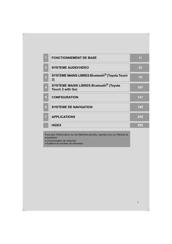 2017 Toyota Hilux Systeme DE Navigation Manuel DU Proprietaire French Manual and Wiring Diagram
