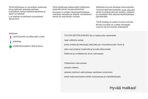 2017 Toyota Verso Omistajan Kasikirja Finnish Manual and Wiring Diagram