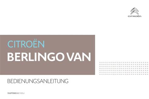 2018 Citron Berlingo Van Betriebsanleitung German Manual and Wiring Diagram
