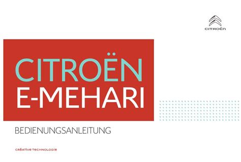 2018 Citron E Mehari Betriebsanleitung German Manual and Wiring Diagram