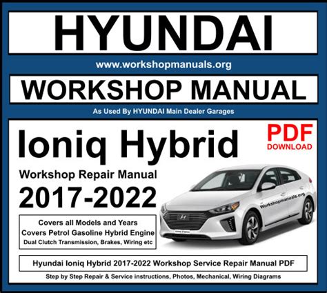 2018 Hyundai Ioniq Plug IN Hybrid Manual and Wiring Diagram