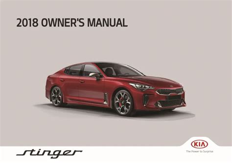 2018 Kia Stinger Manual and Wiring Diagram