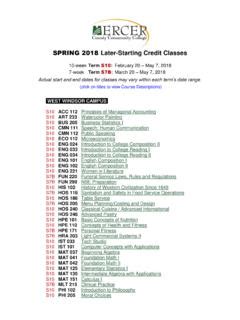 2018 Spring Vt Catalogue Of Classes