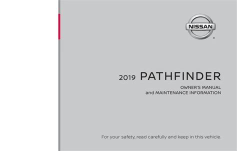 2019 Nissan Pathfinder Owner Manual Manual and Wiring Diagram