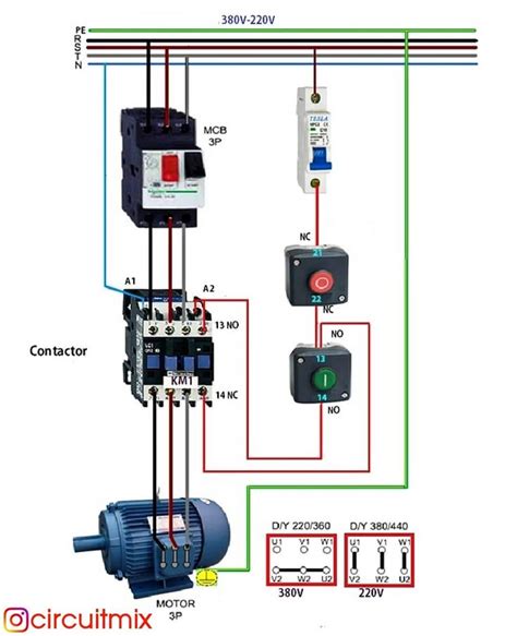 208v 3 phase motor wiring diagram 