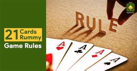 21 card rummy game rules