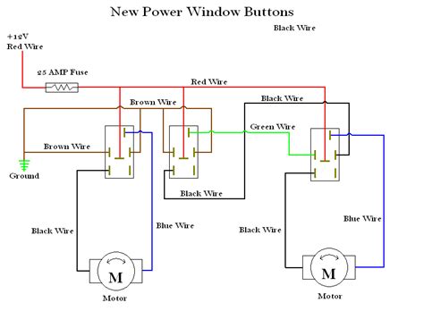 24 Volts Power Window Switch Wiring Diagram