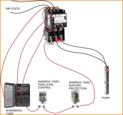 240 volt contactor wiring diagram schematic 