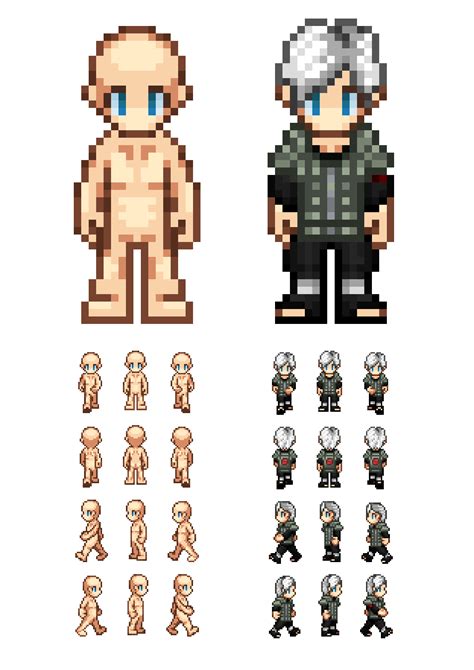 2d Character Template Pixel