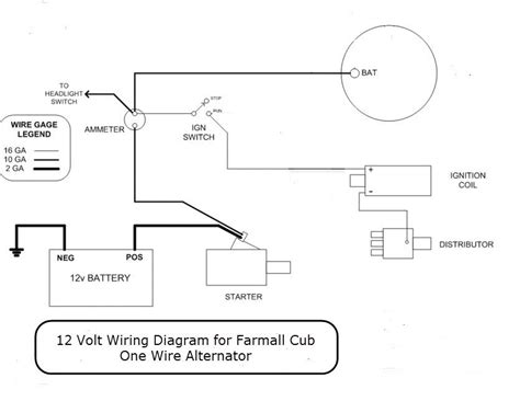 2wire Alternator Wiring Diagram Ih Tractor