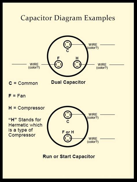 2wire ac capacitor wiring 