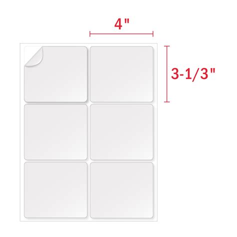 3 1/3 X 4 Label Template