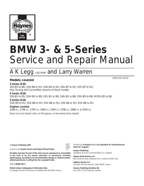 3 And 5 Series Service And Repair Manual 2003 Pdf