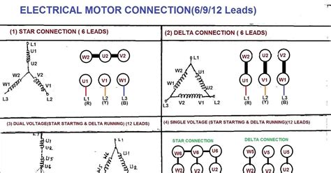 3 Phase 6 Lead Motor Wiring Diagram Connections