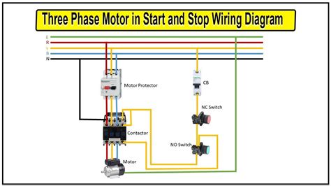 3 Phase Motor Start Stop Wiring Diagram