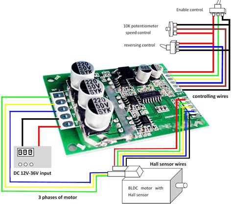 3 phase brushless dc motor controller diagram wiring 