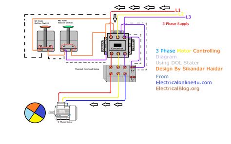 3 phase electric motor wiring diagram 