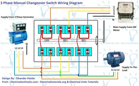 3 phase manual transfer switch wiring diagram 