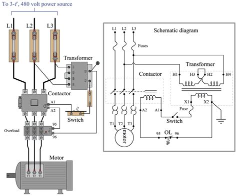 3 phase motor wiring diagram 120 volt control 