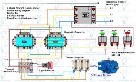 3 phase reversing motor wiring diagram 