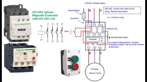 3 pole contactor wiring diagram 