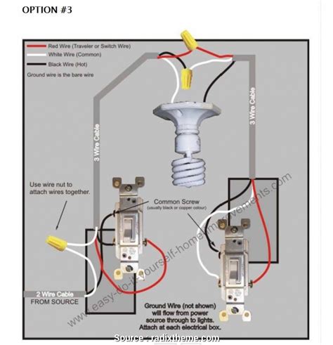 3 way dimmer switch wiring diagram variations 