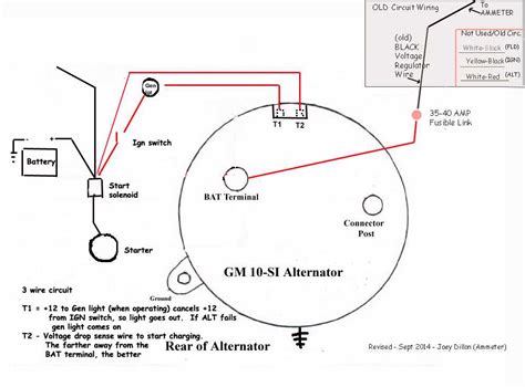 3 wire gm alternator schematic 