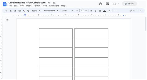 3.5 X 5 Google Docs Label Template