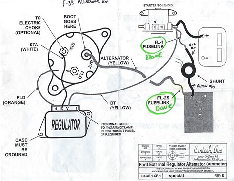 300 Ford Alternator And Voltage Regulator Wiring Dia