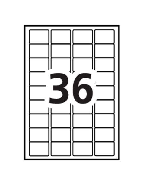36 Labels Per Sheet Template Word