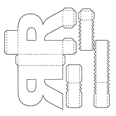 3d Letters Template